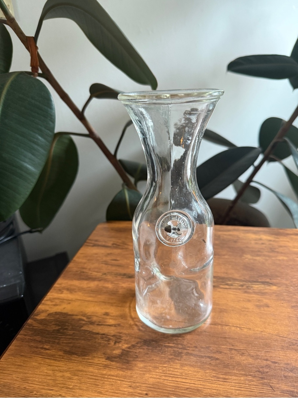 Clear Glass Carafe Vase